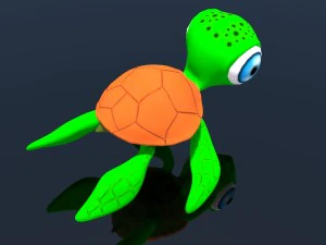 cartoon turtle 3D Model
