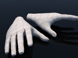 cartoon hands Model 3D