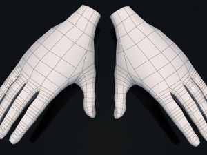 cartoon hands Model 3D