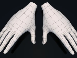 cartoon hands 3D Model