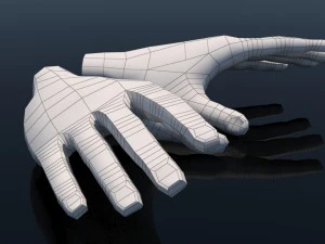 cartoon hands 3D Model