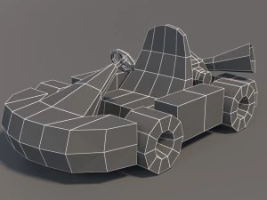 low poly car pack 01 3D Model