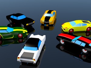 low poly car pack 03 3D Model