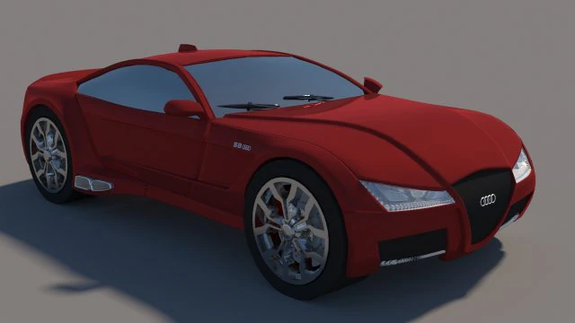 audi s8 high detailed 3D Model .c4d .max .obj .3ds .fbx .stl .blend 