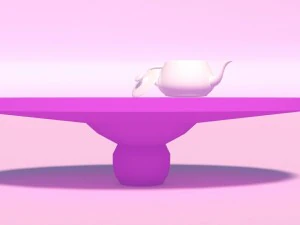 cartoon sofa set low poly 3D Model