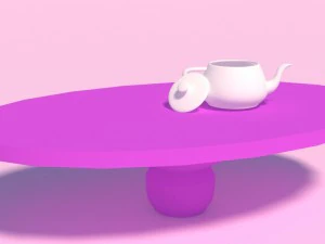 cartoon sofa set low poly 3D Model