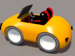 cartoon low poly car pack Model 3D