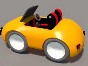 cartoon low poly car pack 3D Model