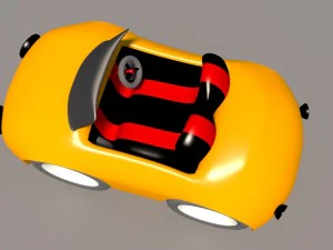 cartoon low poly car pack 3D Model