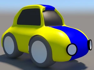cartoon low poly car pack 3D Model