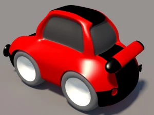 cartoon low poly car pack 3D Model
