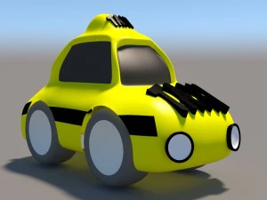 cartoon low poly car pack 3D Model