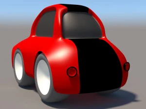 cartoon low poly car pack 3D Model