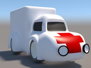cartoon low poly car pack 3D Model
