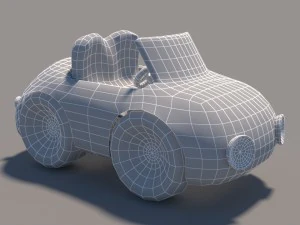 cartoon low poly car pack 3D Model