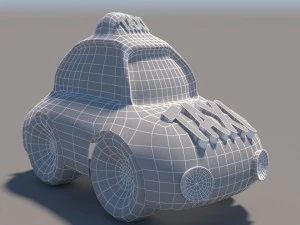 cartoon low poly car pack 3D Model