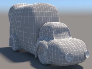 cartoon low poly car pack 3D Model
