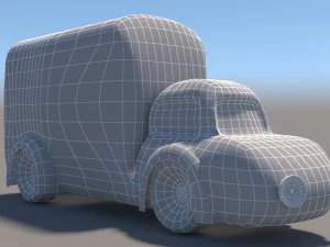 cartoon low poly car pack 3D Model