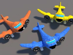 cartoon plane 3D Model