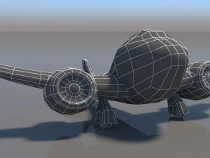 tekenfilmvliegtuig 3D Model