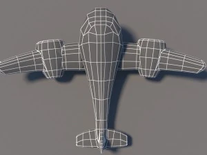tekenfilmvliegtuig 3D Model