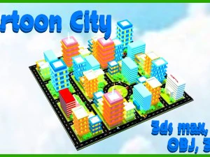 cartoon city 3D Model