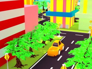 cartoon city 3D मॉडल
