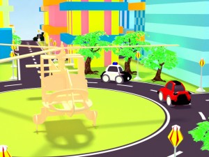 cartoon city 3D मॉडल