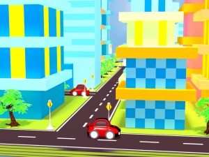 cartoon city 3D मॉडल