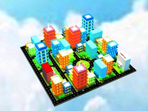 cartoon city 3D मॉडल