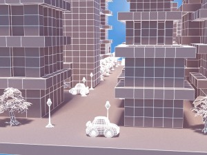 cartoon city 3D मॉडल