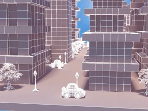 cartoon city 3D Model