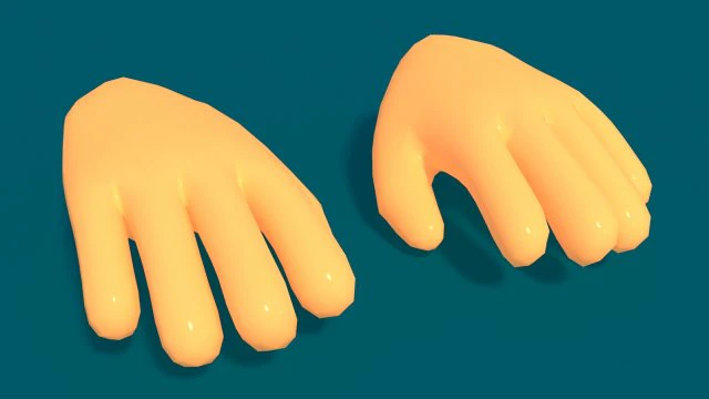 toon hand 3D Model .c4d .max .obj .3ds .fbx .stl .blend