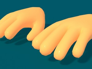 toon hand Modello 3D