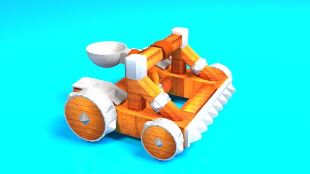 catapult 3D Модель .c4d .max .obj .3ds .fbx .stl .blend 