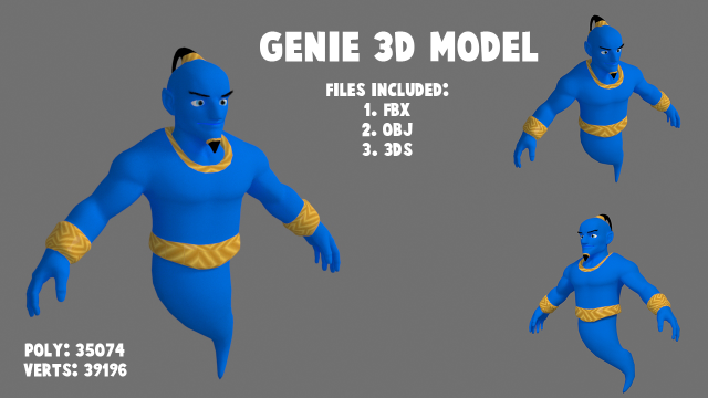 genie Model 3D .c4d .max .obj .3ds .fbx .stl .blend
