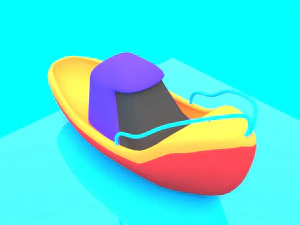 cartoon boat set 3D Model