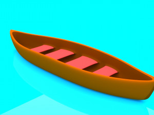 cartoon boat set 3D मॉडल