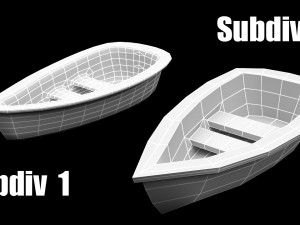 cartoon boat set 3D मॉडल