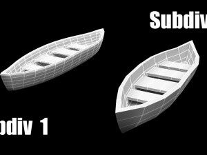 cartoon boat set 3D मॉडल