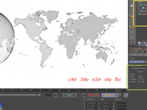 world map element v22 3D Model