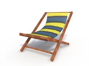sunbed beach model 3D Model