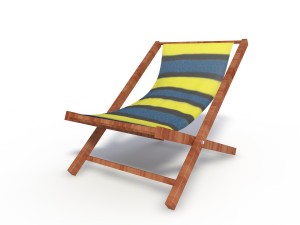 sunbed beach model Model 3D