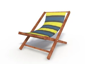 sunbed beach model 3D Model