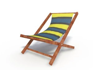 sunbed beach model 3D Model