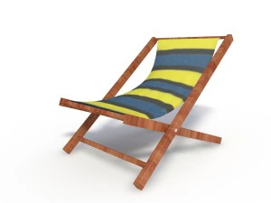 sunbed beach model 3D Model