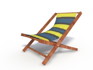 sunbed beach model Model 3D