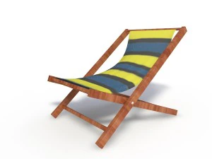sunbed beach model 3D Model