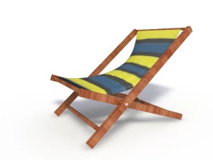 sunbed beach model 3D Model