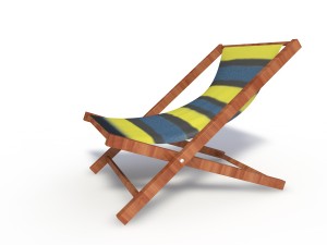 sunbed beach model Model 3D